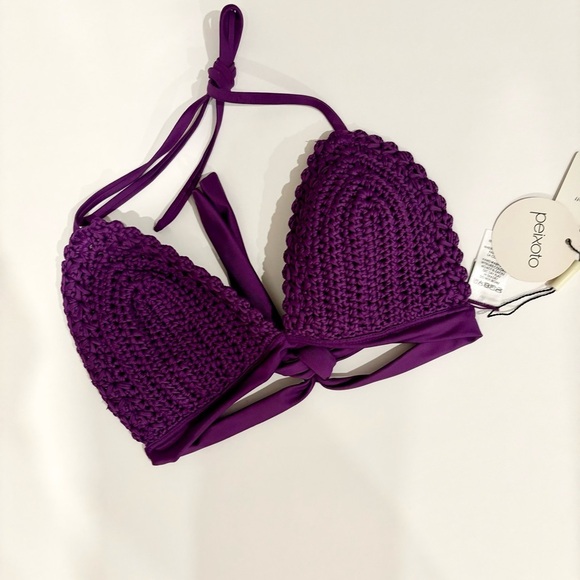 Anthropologie Peixoto Purple bikini top size Large - Picture 8 of 9
